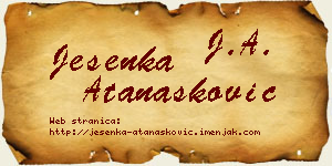 Jesenka Atanasković vizit kartica